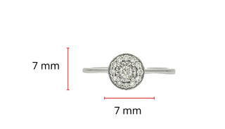 10K White Gold 0.19cttw Diamond Halo Engagement Ring
