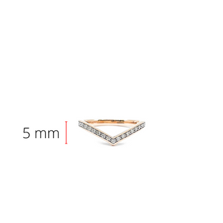 10K Rose Gold 0.15cttw Round Cut Diamond Ring, 6.5