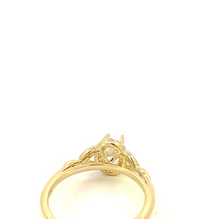 14K Oval Cut Diamond Ring