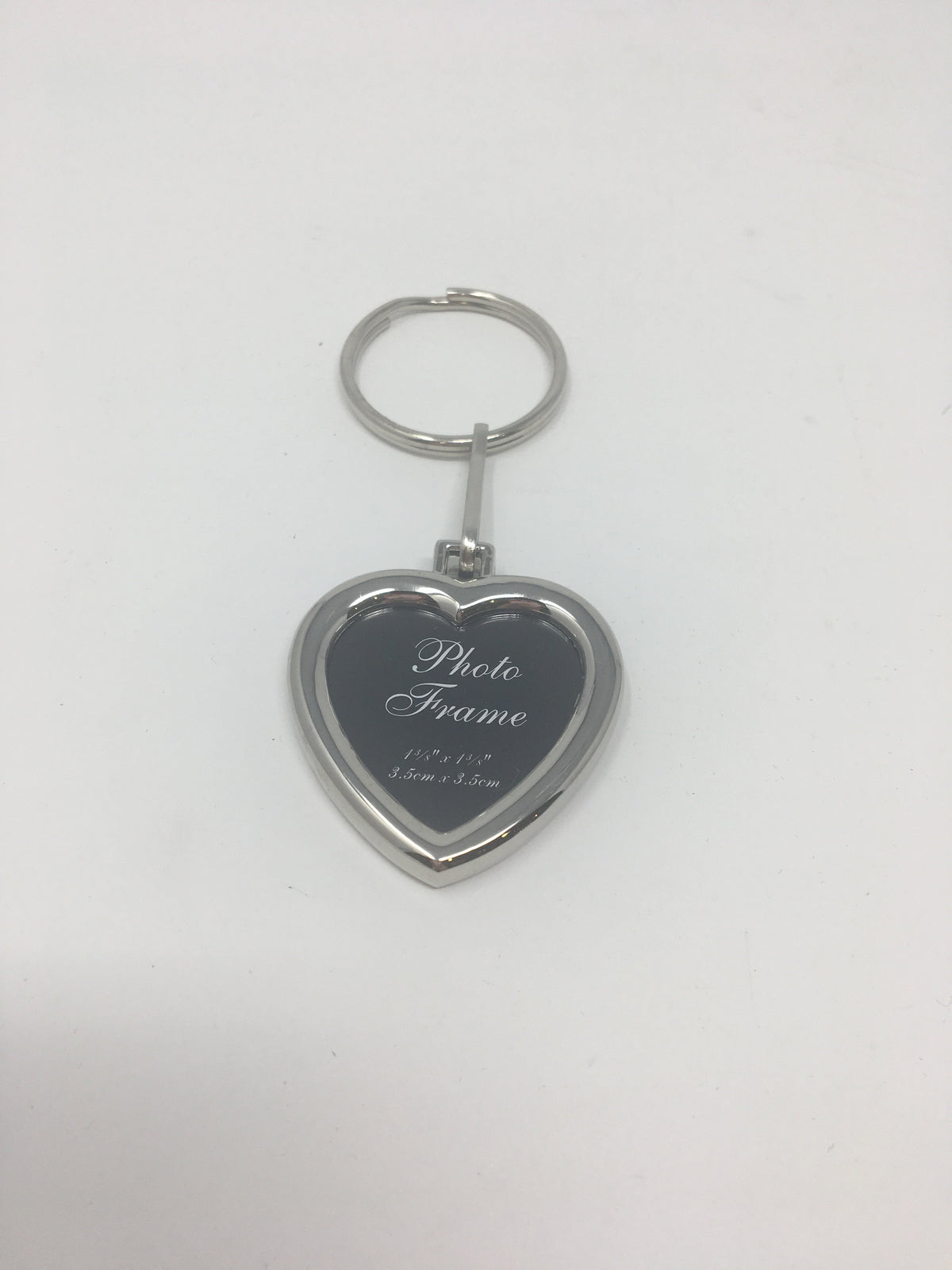 Silver Heart Photo Key Chain