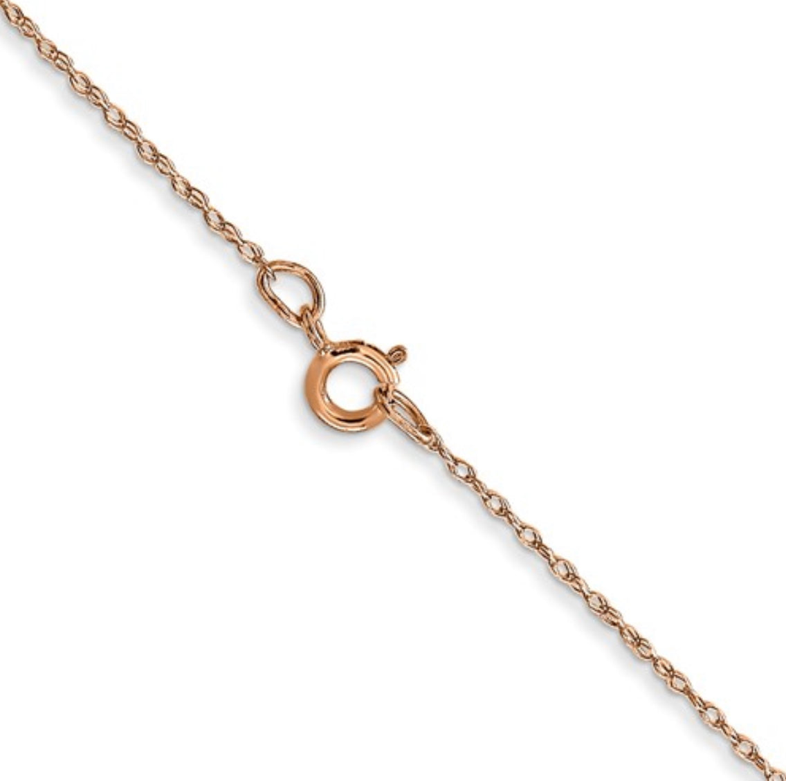 14K Rose Gold Carded Cable Chain with Spring Clasp - 1.65 mm - Various Length