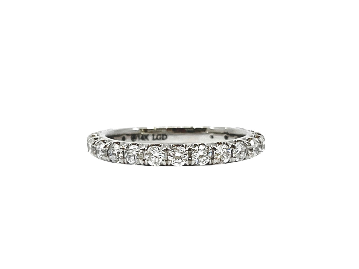 14K White Gold 0.75cttw Lab Grown Diamond Band