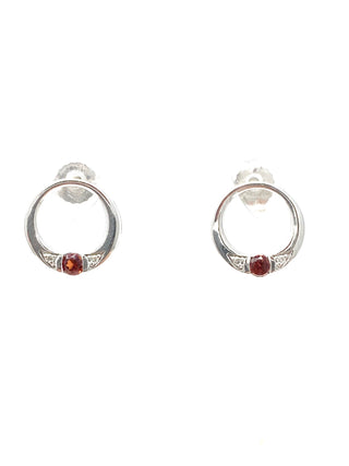 Pendientes de granates y diamantes