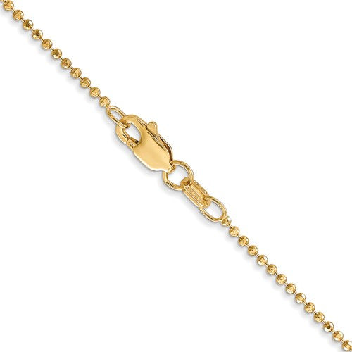 14K Gold 1.20mm Fancy Bead Chain