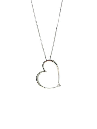 Collar de plata con diamantes