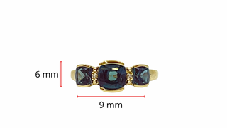 10K Yellow Gold 2.00cttw Created Alexandrite Ring, size 7