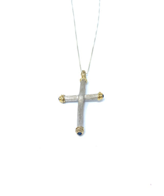 Sapphire Cross Pendant