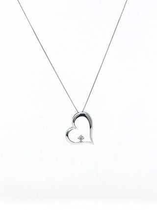 Colgante de corazón de diamantes