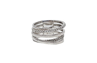 14K White Gold 0.43cttw Diamond Ring, size 7