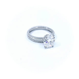 Moissanite Engagement & Wedding Band Set