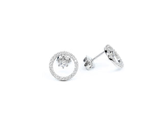 Aretes de plata de ley con circonita cúbica
