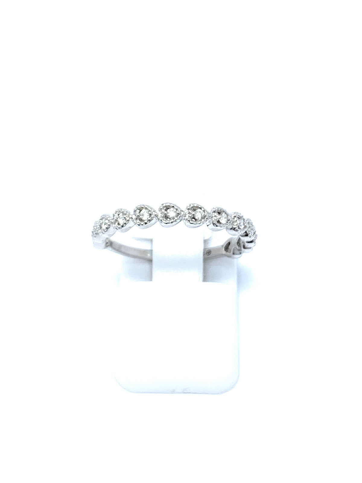 White Gold Heart and Diamond Ring