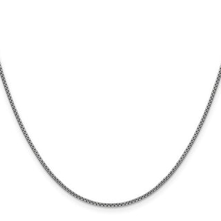 14K Gold 1.5mm Semi-Solid Round Box Chain