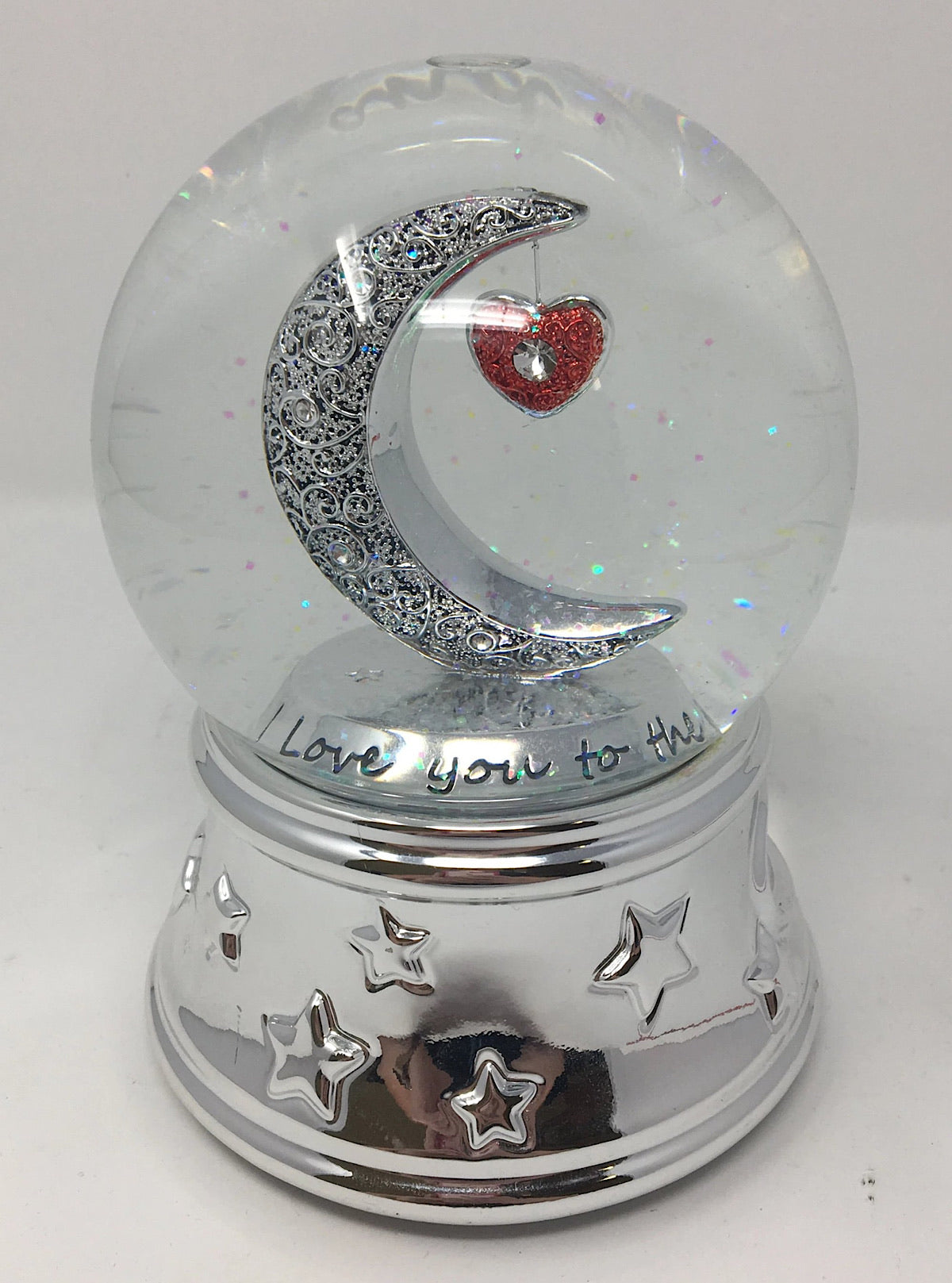 I Love You to the Moon and Back Water Globe