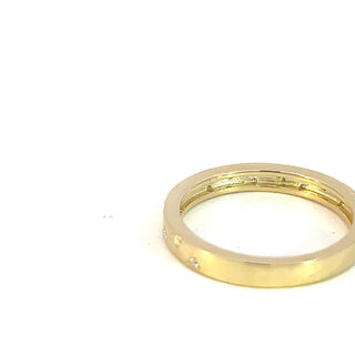 10K Yellow Gold 0.10cttw Diamond Band - size 6.5