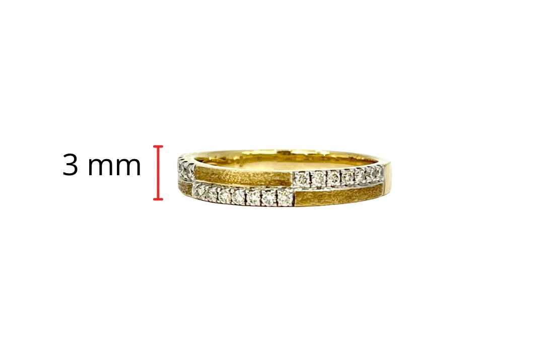 10K Yellow Gold 0.24cttw Diamond Ring-Size 6.5