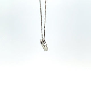 10K White Gold 0.05cttw Diamond Pendant