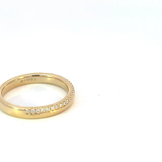 Anillo de diamantes de 0,16 quilates en oro amarillo de 14 quilates - talla 6,5