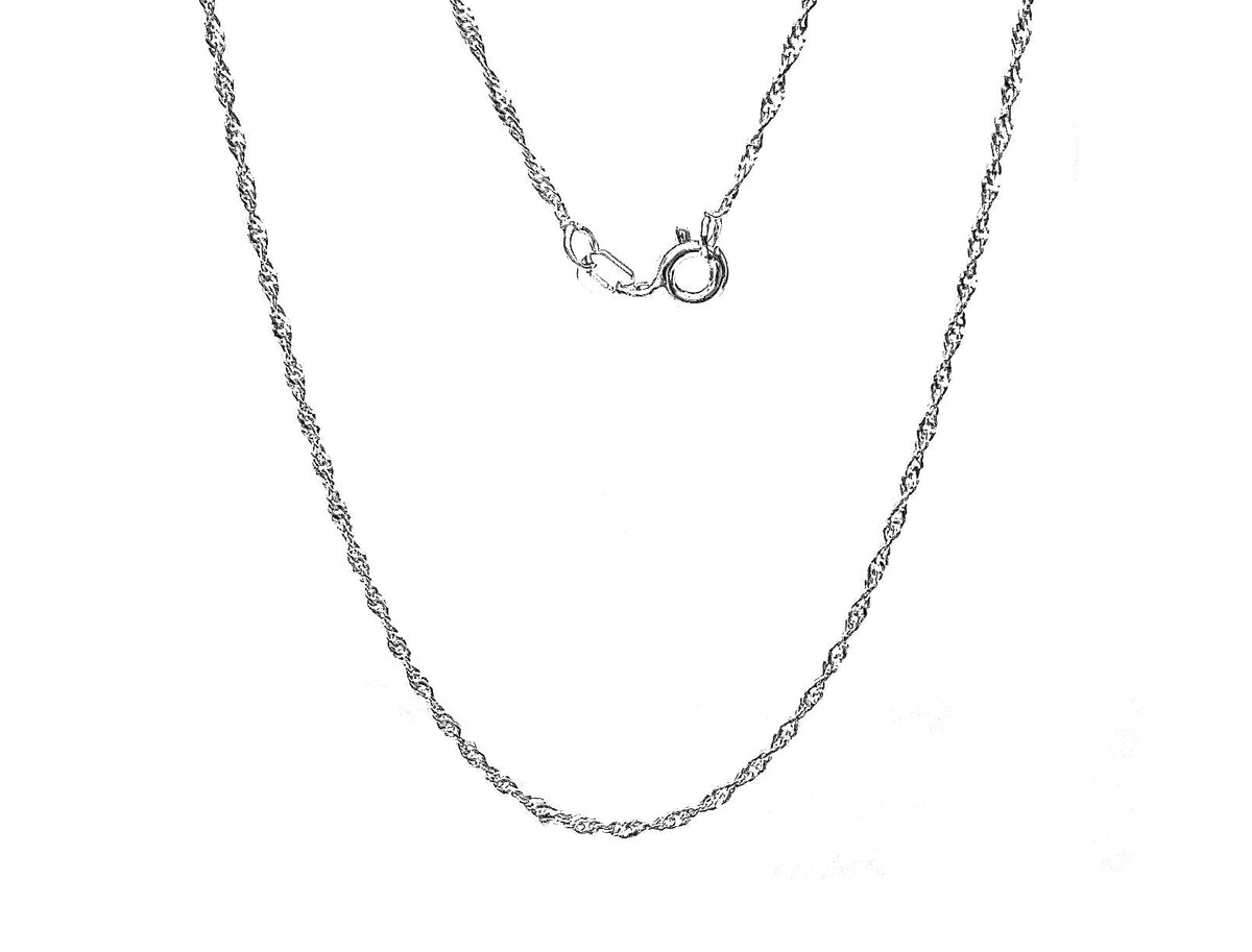 Silver 925 Singapore High Polish 18&quot; Chain - 1.60mm