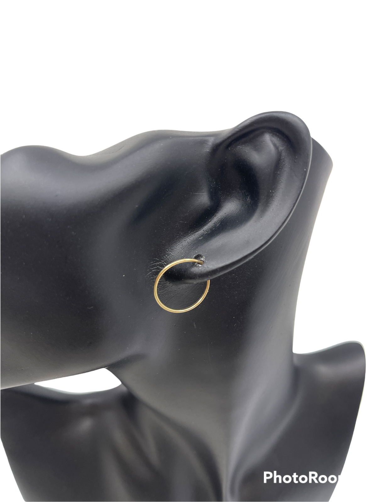 Tracking - 10K Yellow Gold Earrings Sleepers Diamond Cut 15mm