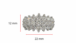 14K White Gold 2.60cttw Diamond Band - Size 6.5