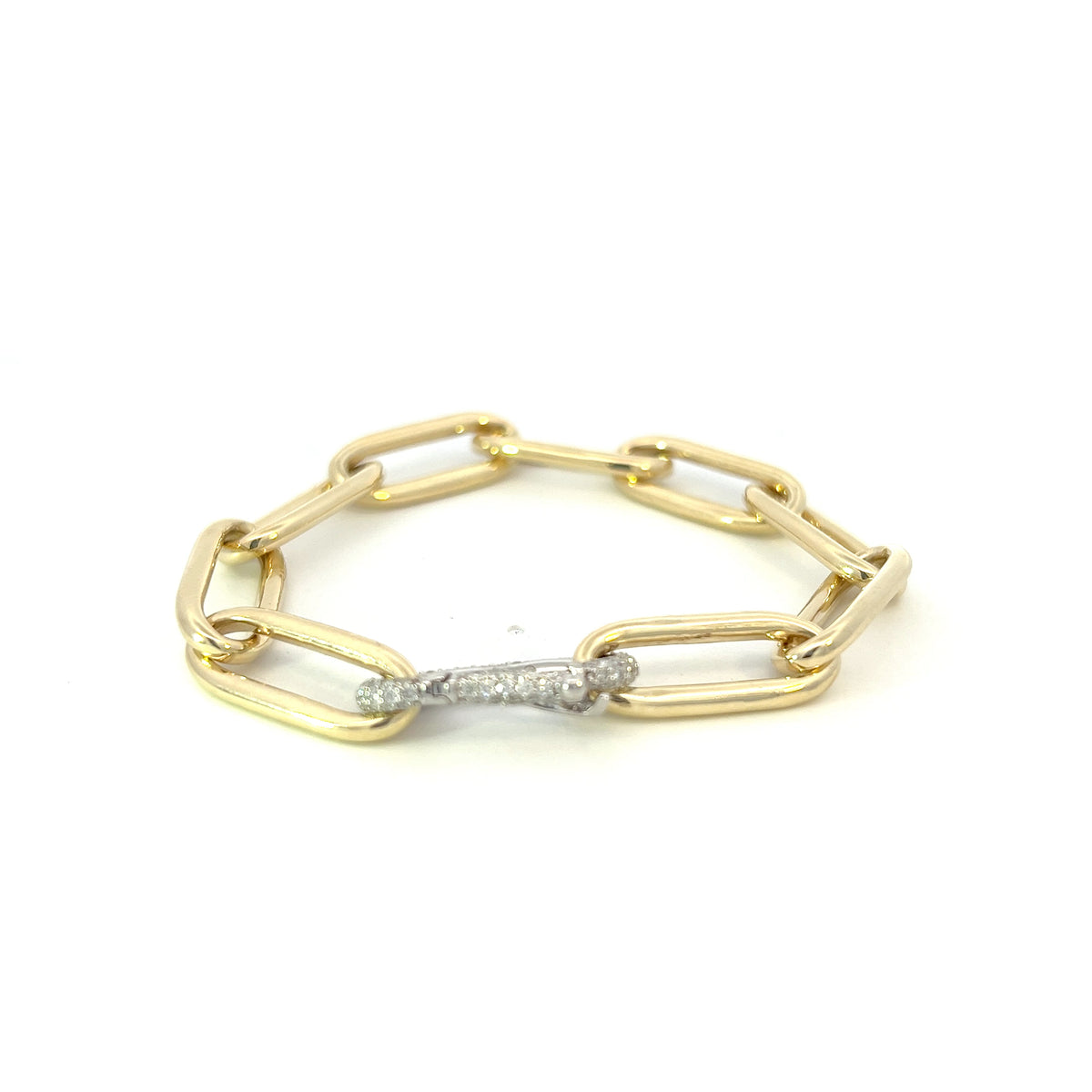 Brazalete de diamantes de 0,75 quilates en oro amarillo de 10 quilates