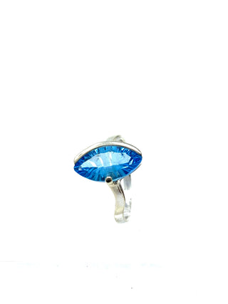 Anillo de topacio azul