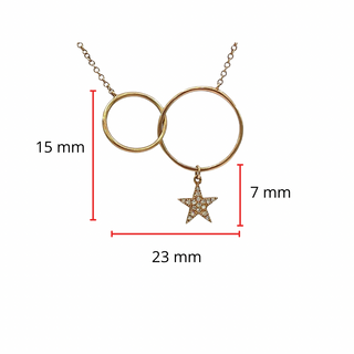 Colgante de diamantes de 0,04 quilates en oro rosa de 14 quilates, 18"