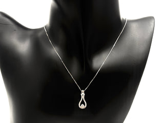 Collar de diamantes canadienses de 0,20 quilates en oro blanco de 10 quilates, 18"