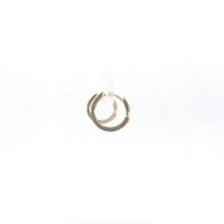10K Yellow Gold 0.04cttw Diamond Hoop / Huggie / Hinged Earring
