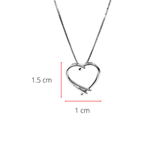 10K White Gold 0.017cttw Round Cut Diamond Pendant