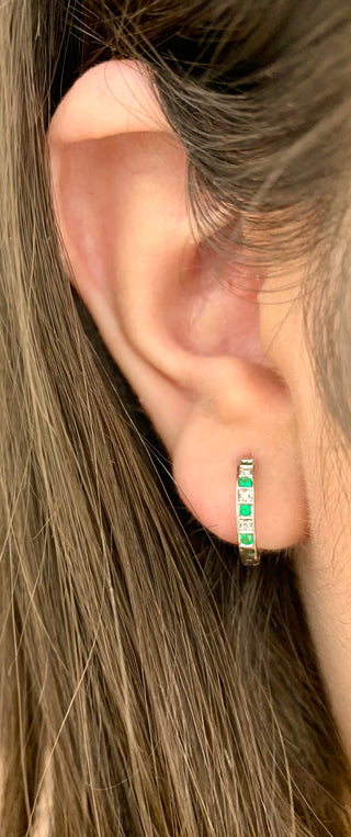 Emerald and Diamond Earrings