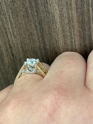 14K Yellow Gold 1.45cttw Canadian Diamond Engagement Ring