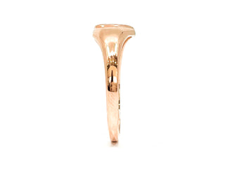 10K Rose Gold 0.01cttw Diamond Heart Signet Ring