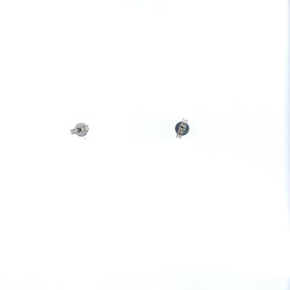 Pendientes solitarios de diamantes en oro blanco de 10 quilates, 0,06 quilates
