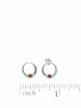 Pendientes de granates y diamantes