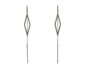 Pendiente colgante de diamantes en oro blanco de 14 quilates, 0,26 quilates