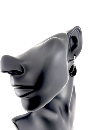 Pendientes de ónix con forma de gota de anzuelo de plata de ley, 20 mm x 10 mm