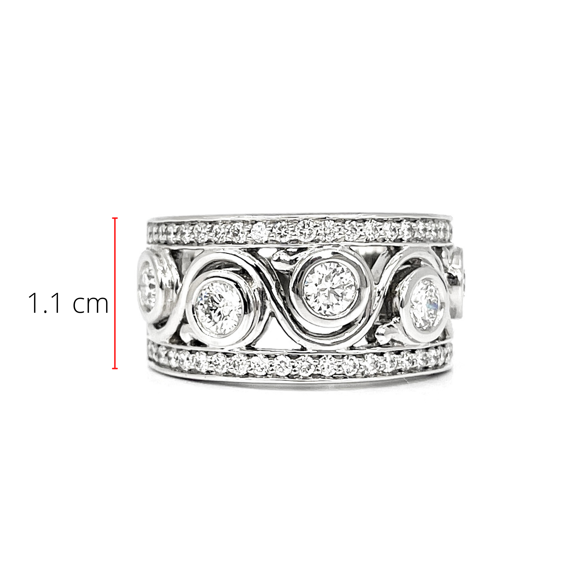 14K White Gold 1.17cttw Canadian Diamond Ring, size 6.5