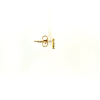 Pendientes solitarios con barra de diamantes en oro amarillo de 10 quilates, 0,01 quilates