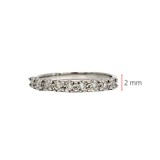 10K White Gold 0.15cttw Illusion Setting Diamond Ring, size 6.5