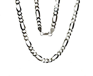 Cadena Figaro de plata de ley de 20" 