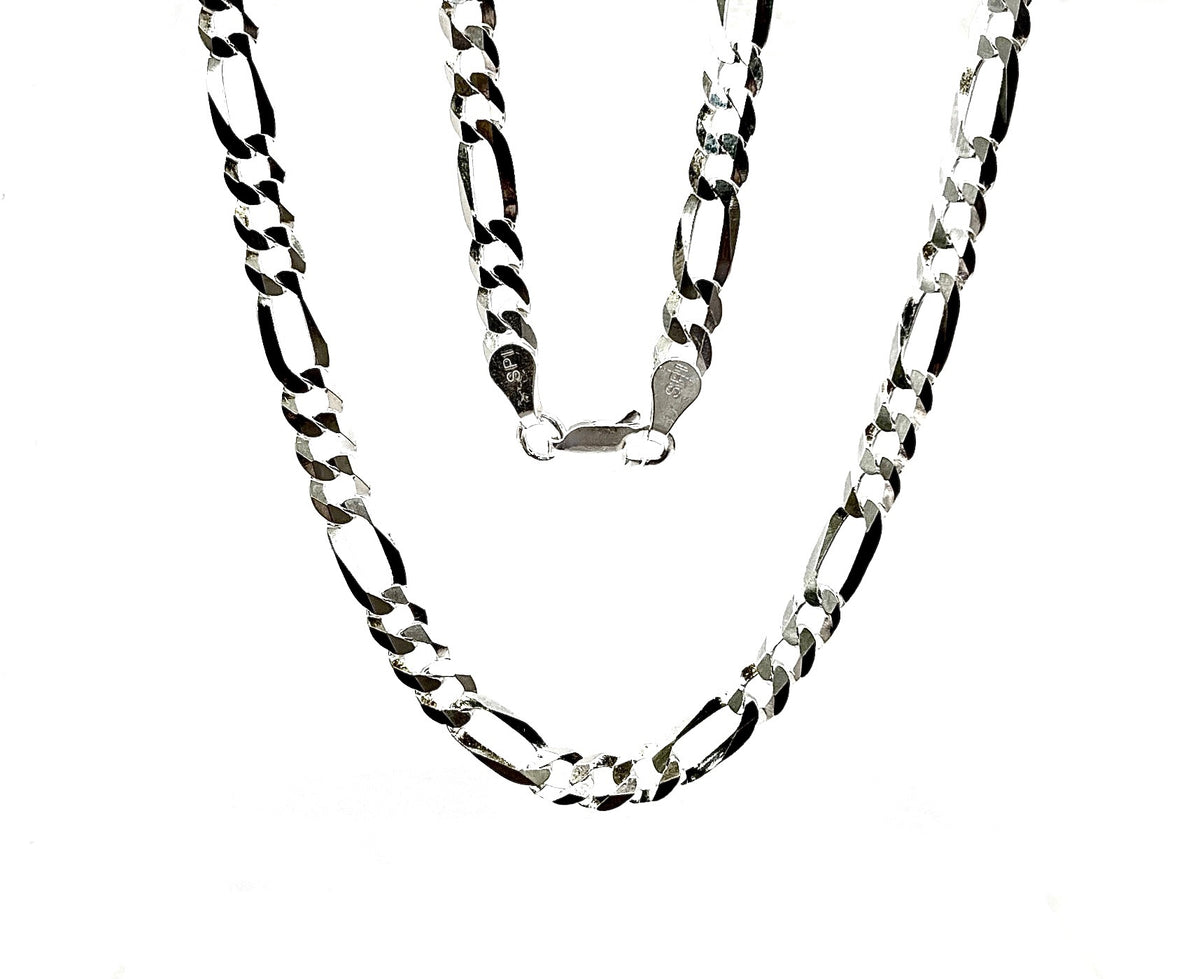 Sterling Silver Figaro Chain 20&quot;