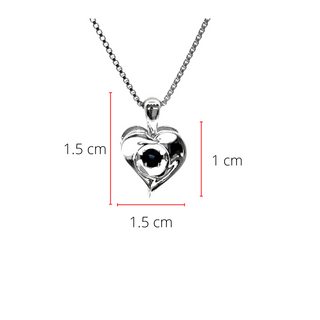 Colgante de plata de ley con zafiro de 0,10 quilates, 18"