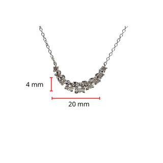 Collar de diamantes de 0,50 quilates en oro blanco de 14 quilates - 18"