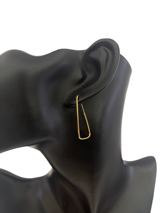 Pendientes de oro amarillo de 10 quilates de 35 mm