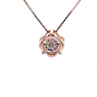 Colgante de oro amarillo de 10 quilates con diamantes de 0,25 quilates en total, 18"
