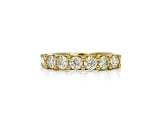 Anillo/banda de aniversario de diamantes de 1,00 quilates de oro amarillo de 14 quilates - Tamaño 6,5