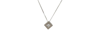 Collar de diamantes de 0,05 quilates en oro blanco de 10 quilates, 18"