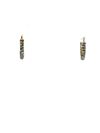 Pendientes de oro amarillo de 10 quilates con circonita cúbica de 15 mm
